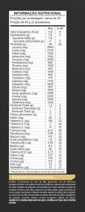 Tabela Nutricional Sabor Baunilha
